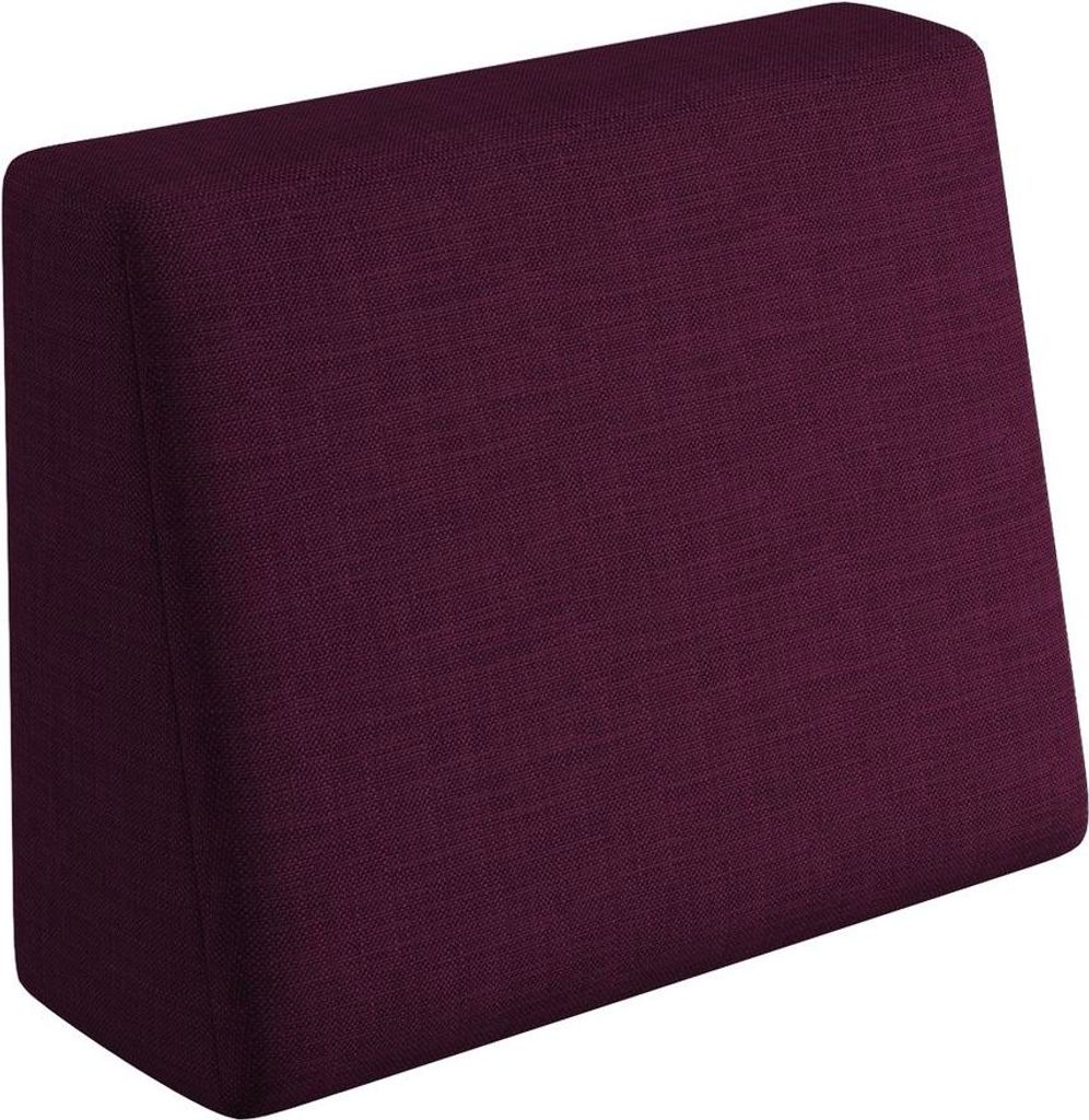 sunnypillow Palettenkissen mit abnehmbarem Bezug Seitenkissen 60x40x20/10cm Violett