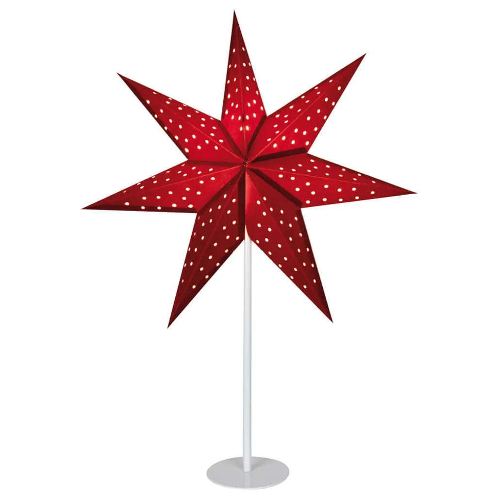 Mark Slöjd Clara Étoile de Noël en velours rouge pour une déco chic