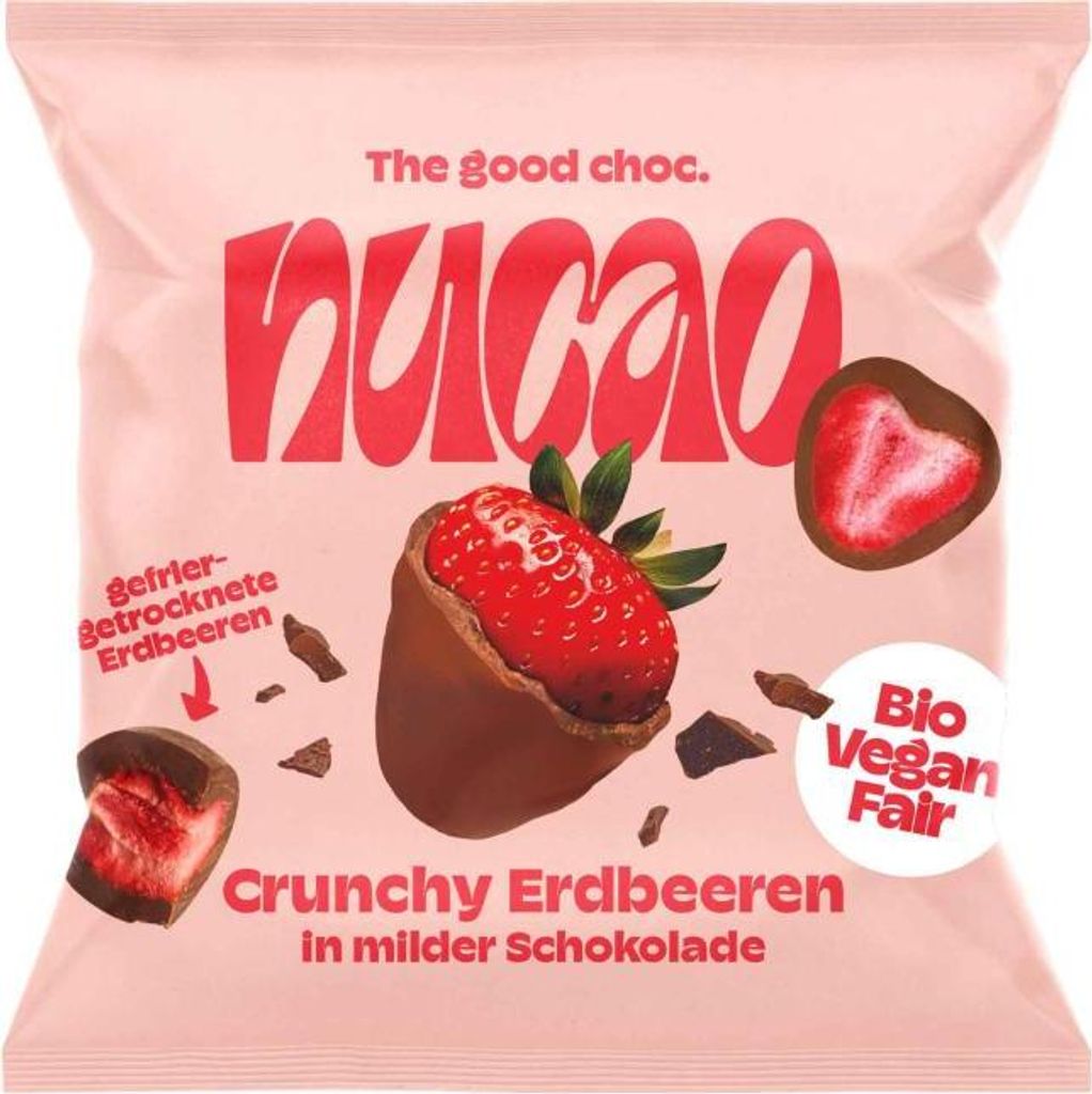 nucao Schokofrüchte Crunchy Erdbeeren  50g Produktbild 