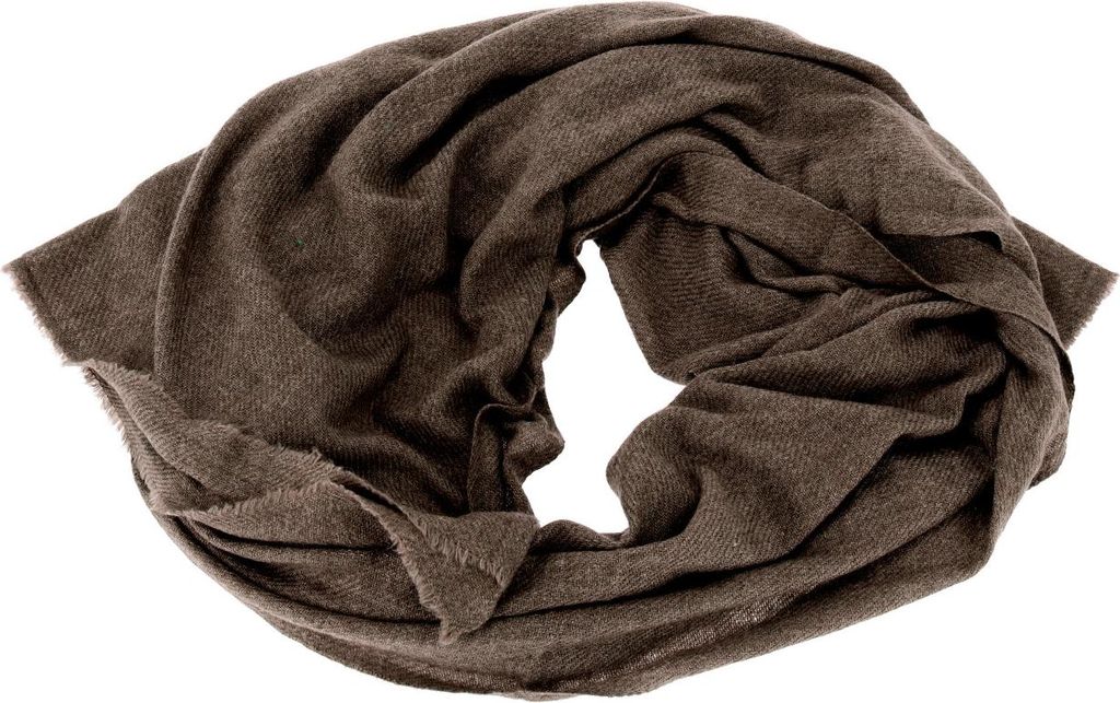 Superweicher Schal, Breiter Wollschal - Modell 1, Uni, Braun, Viskose, 180*70 cm, Schals