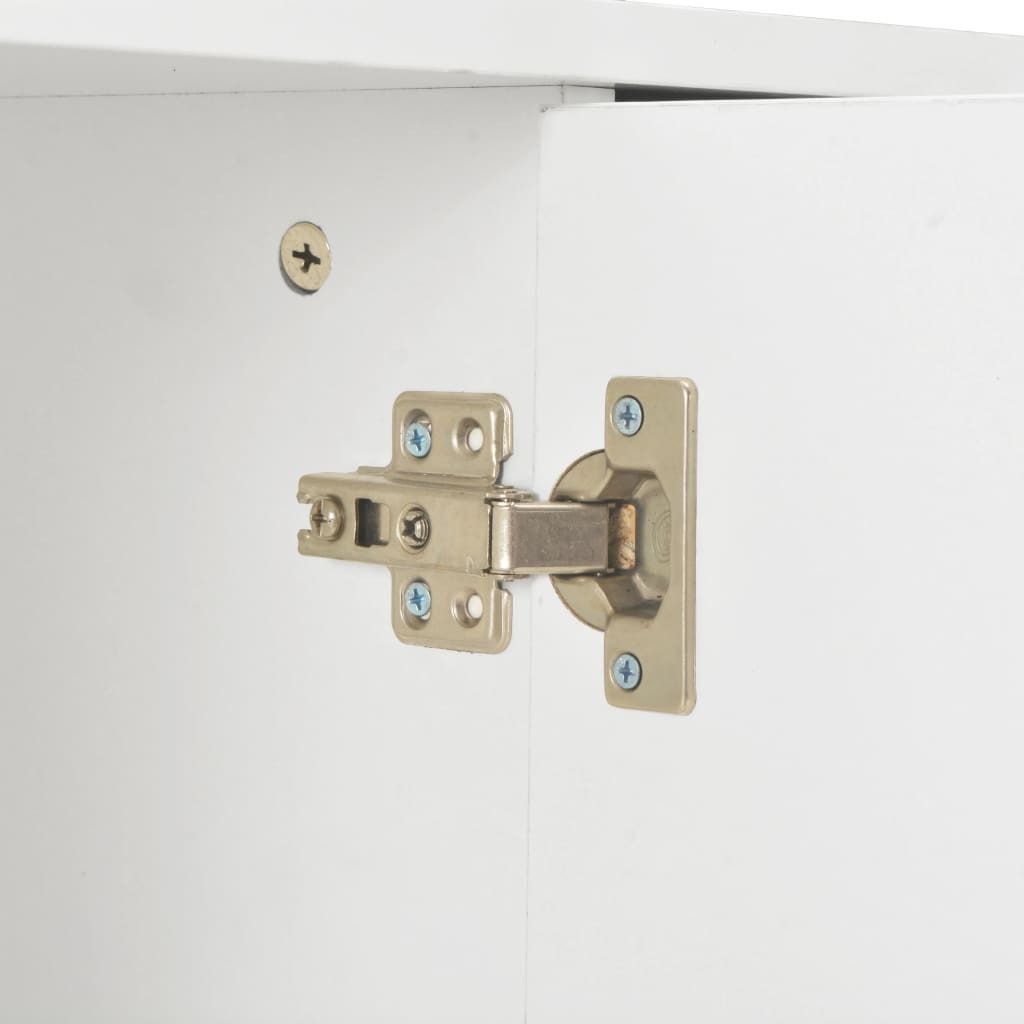 vidaXL Kredens biały wysoki połysk 107 x 35 x 76 cm Zdjęcie produktu 7