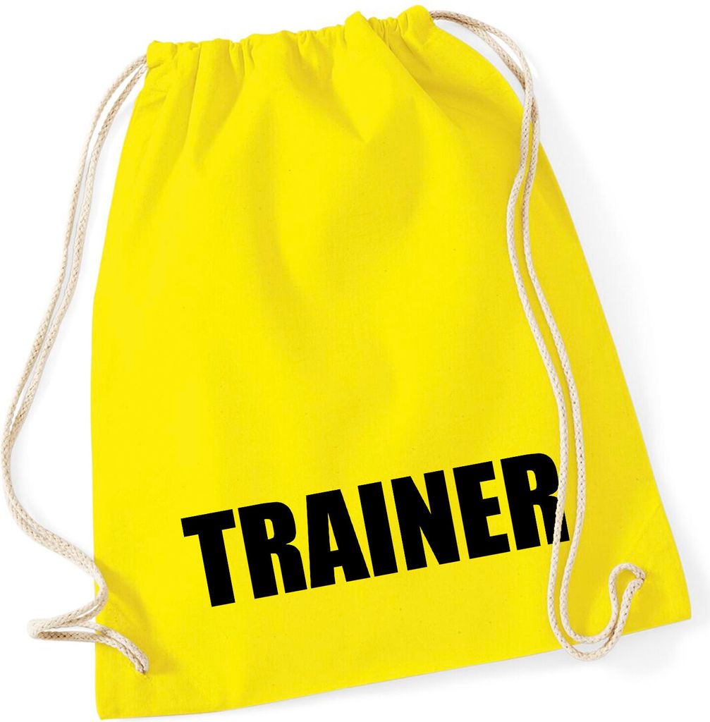 Huuraa Turnbeutel Trainer Training 12 Liter Yellow Baumwolle Rucksack Geschenkidee