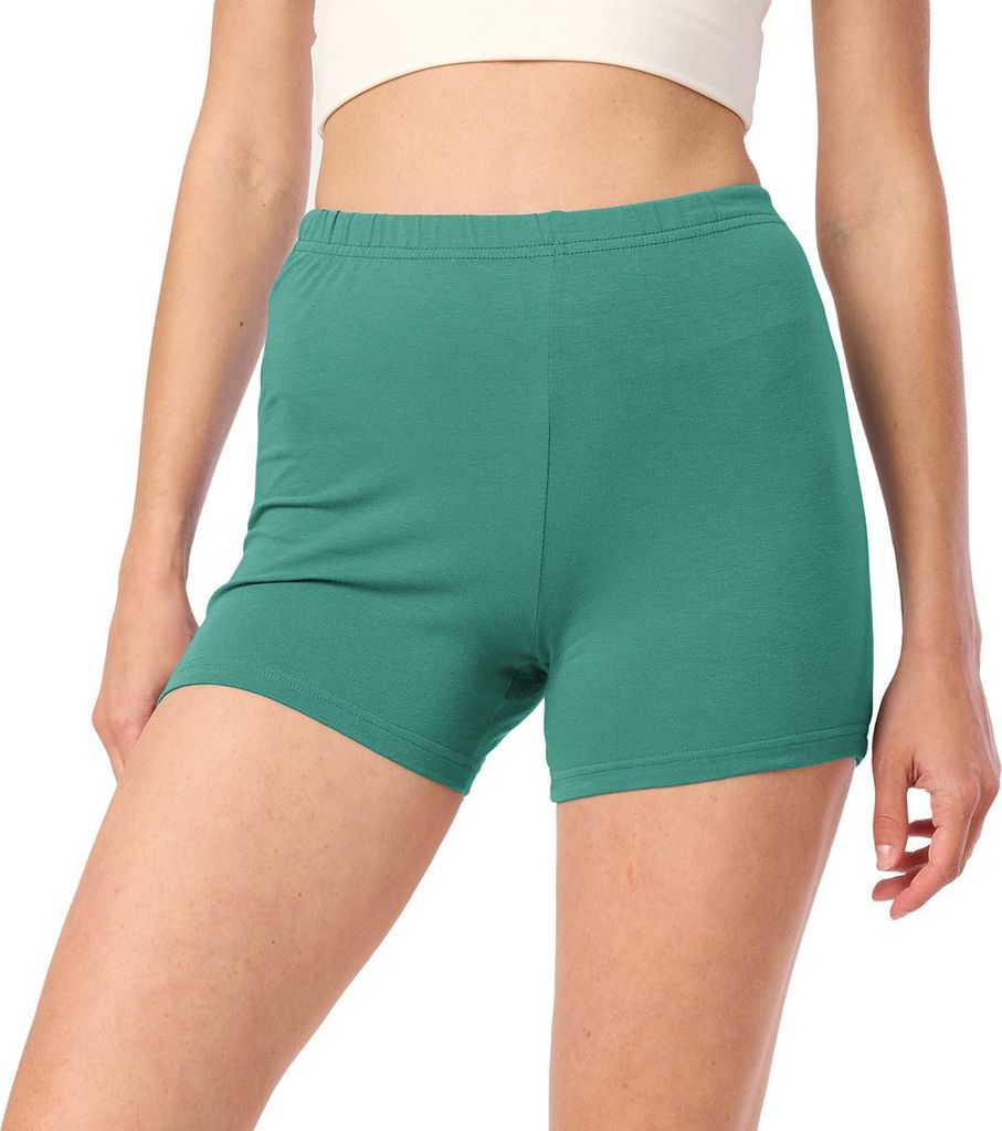 Merry Style Damen Shorts Radlerhose Kurze Hose Boxershorts aus Baumwolle MS10-392 (Dunkeltürkis, XS)