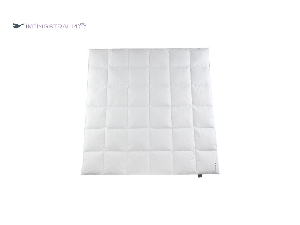 Häussling Königstraum Winter Daunendecke 200x200 cm | Winterdecke, Bettdecke Winter, 6x6 Karos, Deutsche Manufaktur, auch für Allergiker geeigne...
