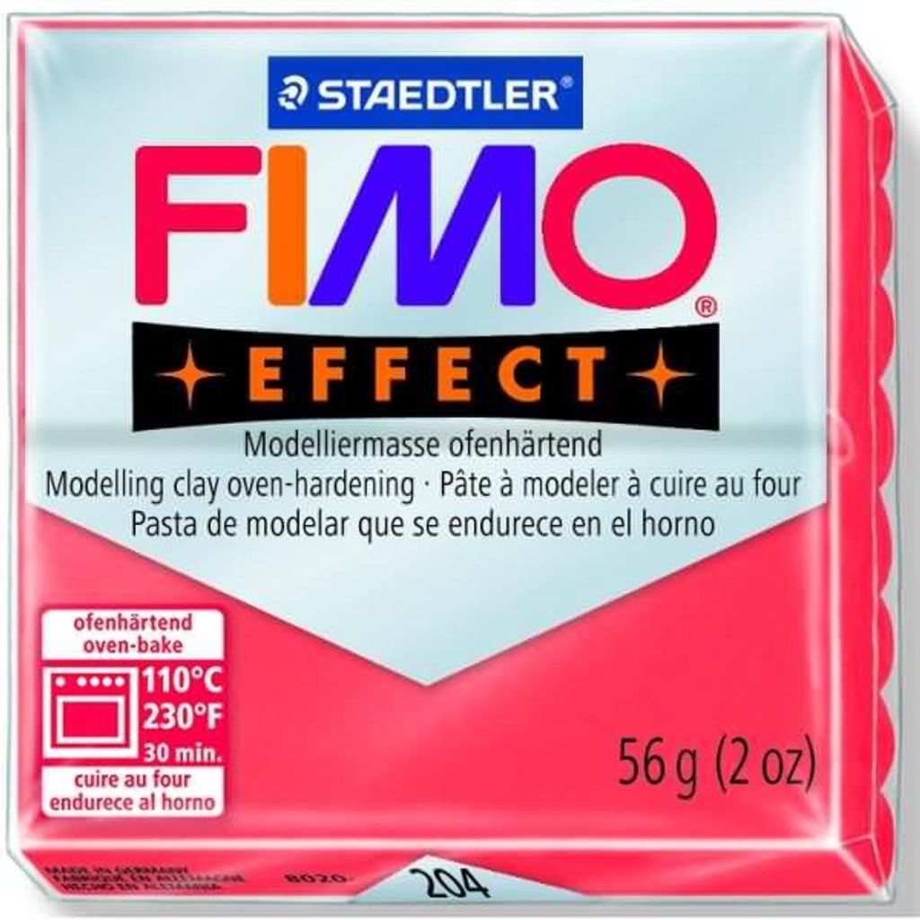 Modelliermasse Fimo soft 56g rot transparent Produktbild 