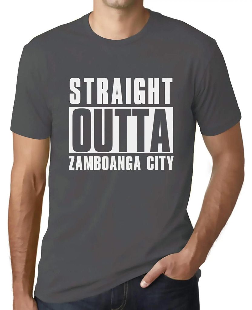 Herren Grafik T-Shirt Direkt aus der Stadt Zamboanga – Straight Outta Zamboanga City – Öko-Verantwortlich Vintage Jahrgang Kurzarm Lustige Druck