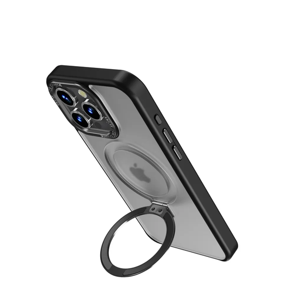 Coque iPhone 15 Pro Max idéale vidéo avec support MagSafe intégré noir