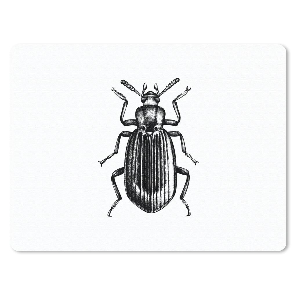 MuchoWow Mauspad Mousepad Käfer - Tiere - Vintage 23x19 cm - Mousepads - Maus Mat - Pad - Mausunterlage - Schreibtischunterlage - Mauspad