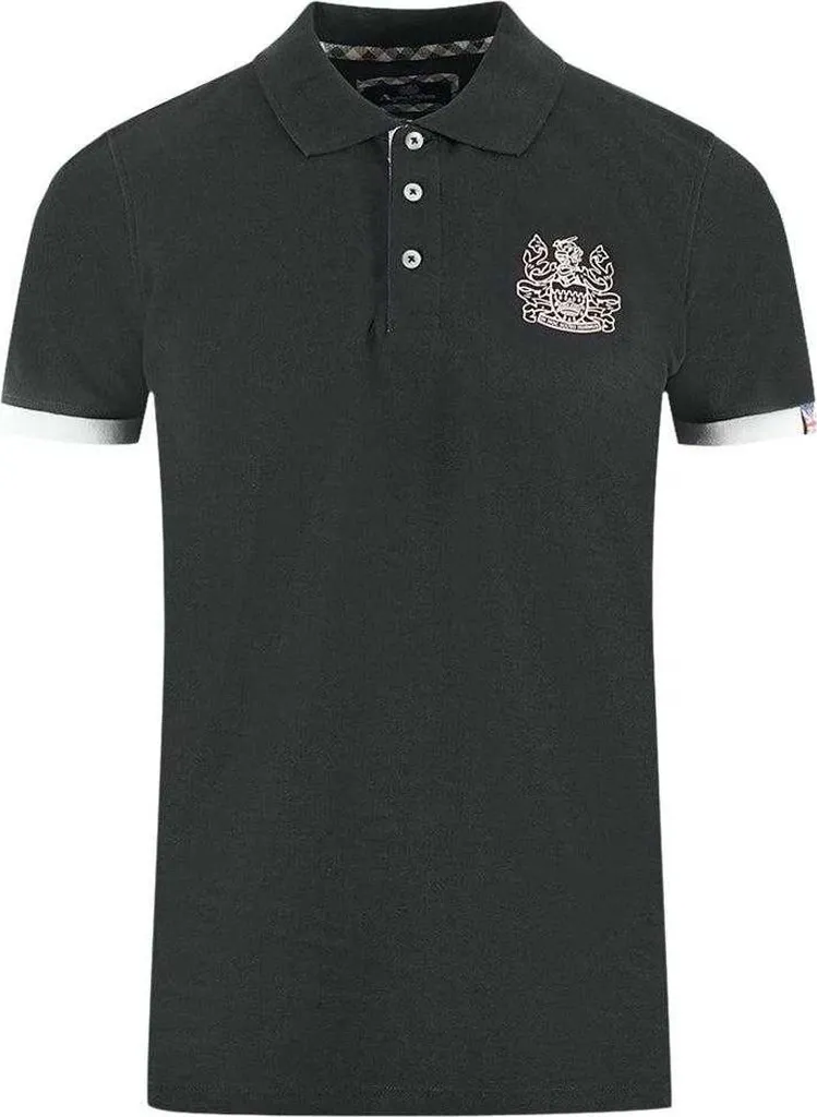 Polo Noir Aquascutum SY162 : Confort Durable et Coupe Unisexe M