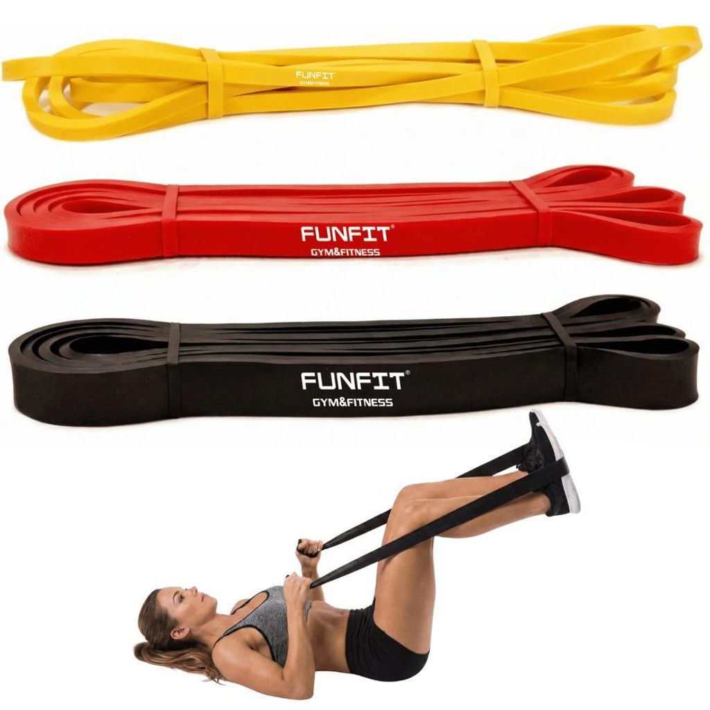 Taśmy oporowe do ćwiczeń FUNFIT GYM&FITNESS zestaw 3 szt. Zdjęcie produktu 