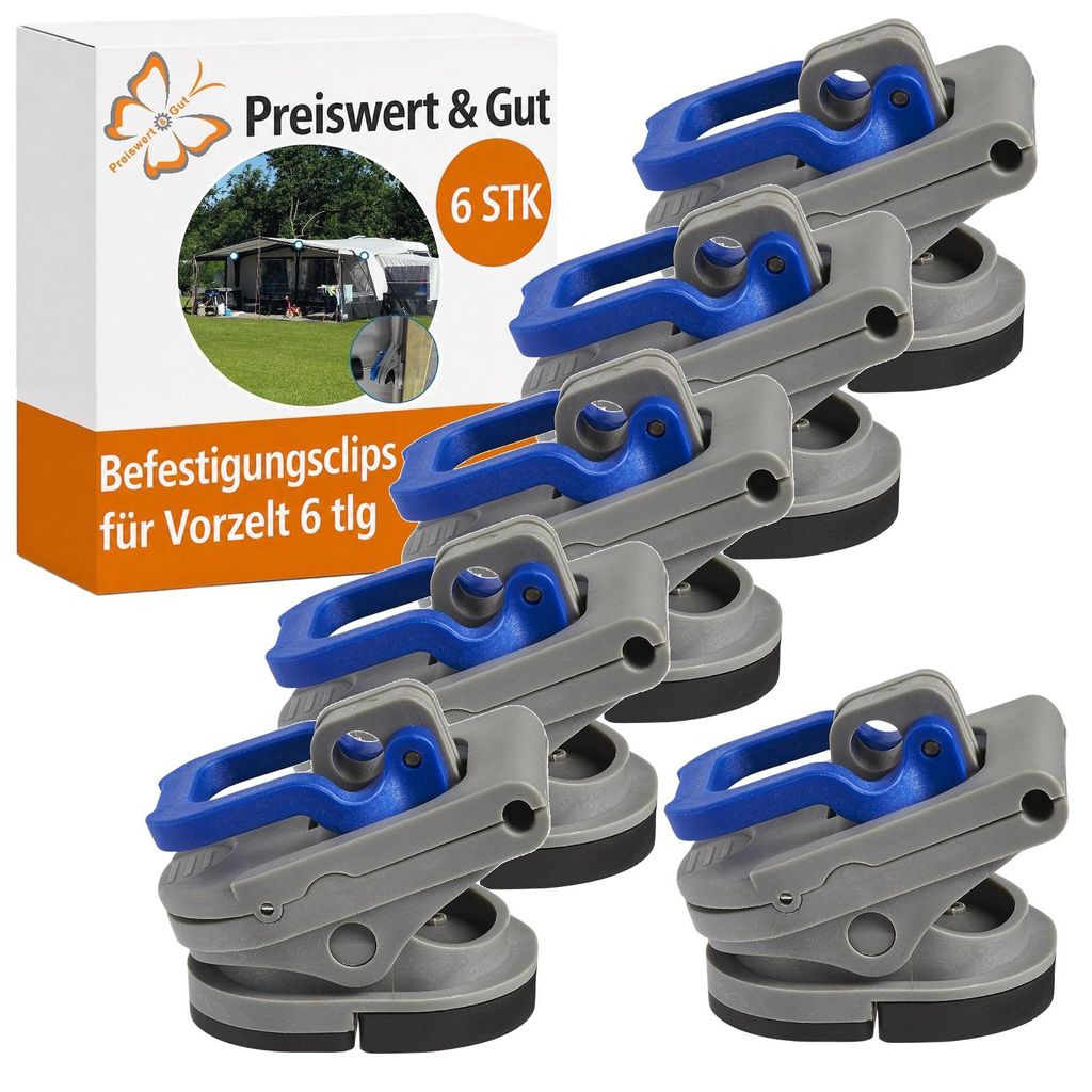 6x Clips für Vorzelt Sonnendach Doppelkeder Halteclips ohne Produktbild 