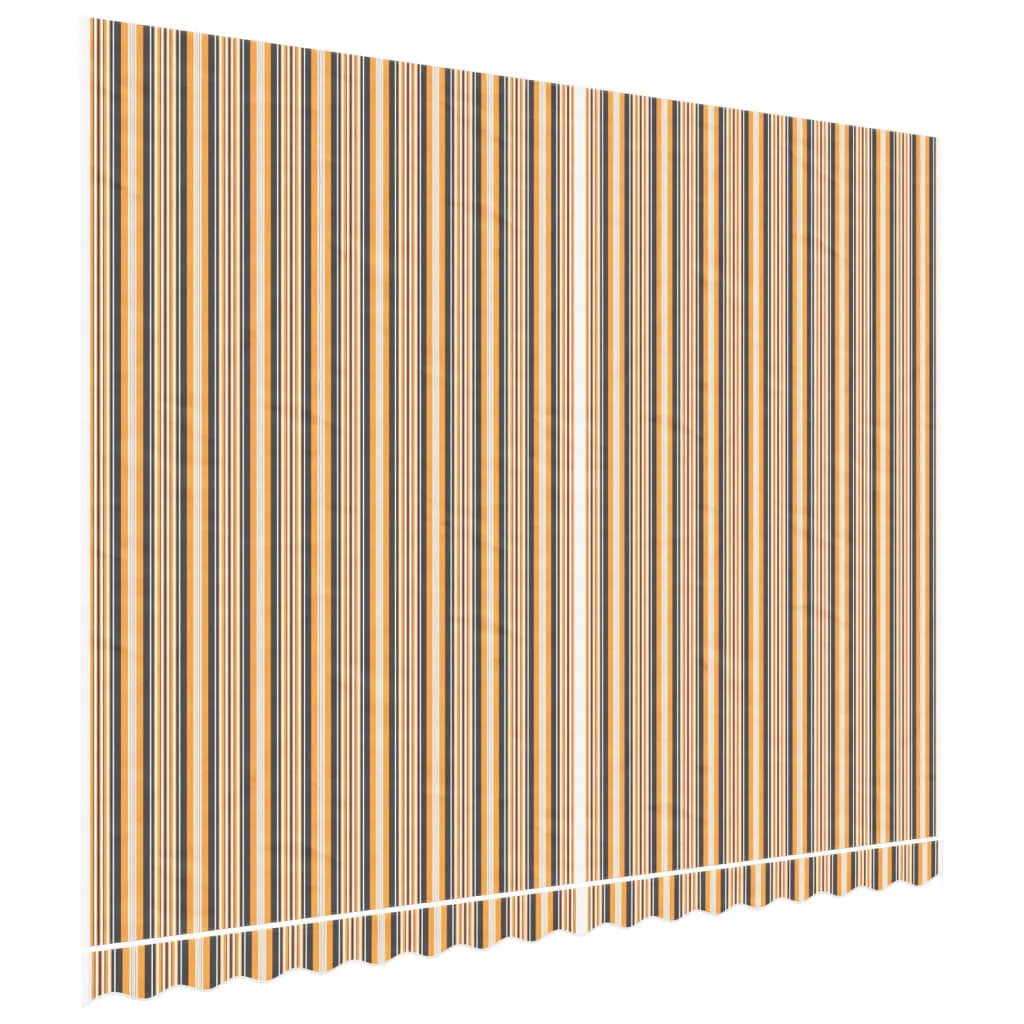 vidaXL Toile de store multicolore rayé 4x3 m pour protection solaire