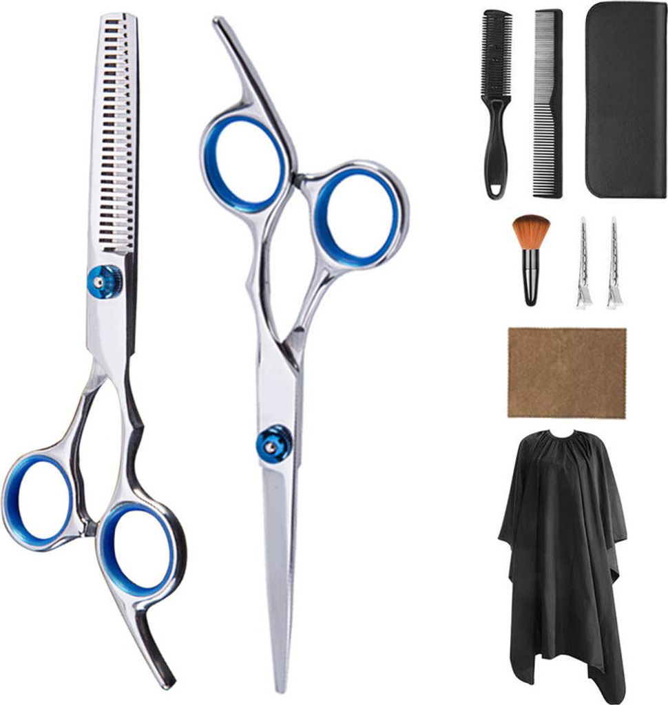 10 Stück professionelle Haarschneideschere Set Friseur Scheren Kit für Home Salon Barber
