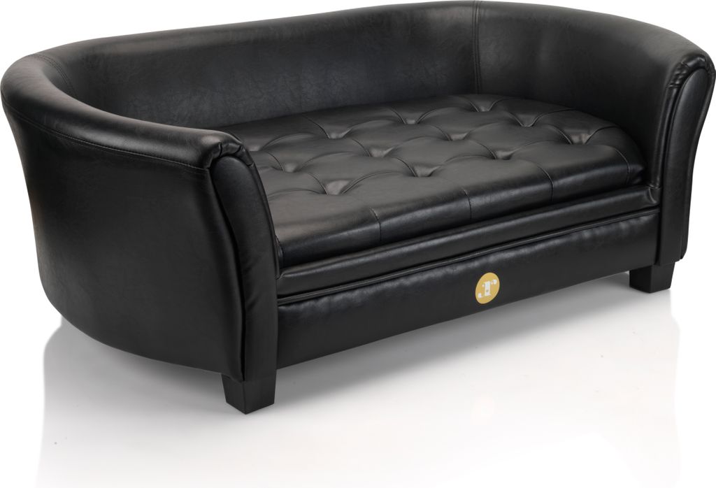 Luxus Hundesofa - WEALTH L - Schwarz -  - mit Kissen Produktbild 