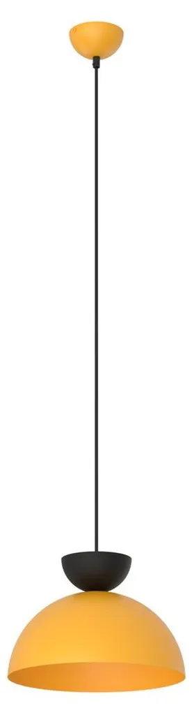 Suspension LUNARO Emibig Orange et Noire en Métal - Design 140x30 cm