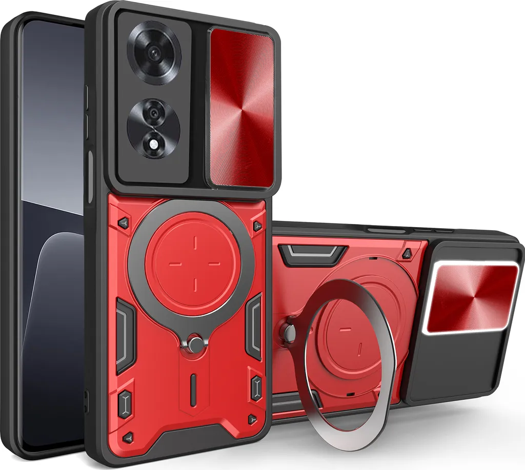 Custodia Oppo A60 4G Rosso: Cover Blindata Antiurto Doppio Strato