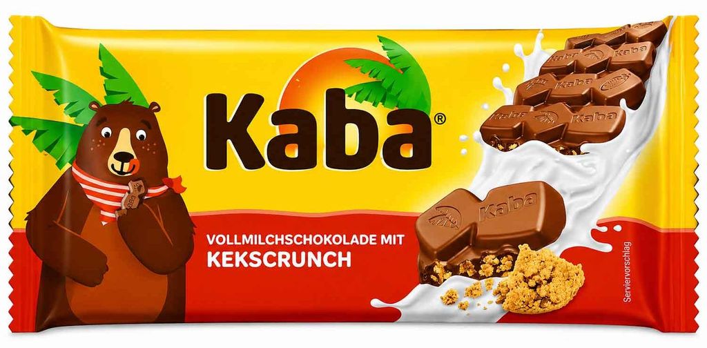 Baton z mlecznej czekolady Kaba z chrupiącymi herbatnikami Zdjęcie produktu 
