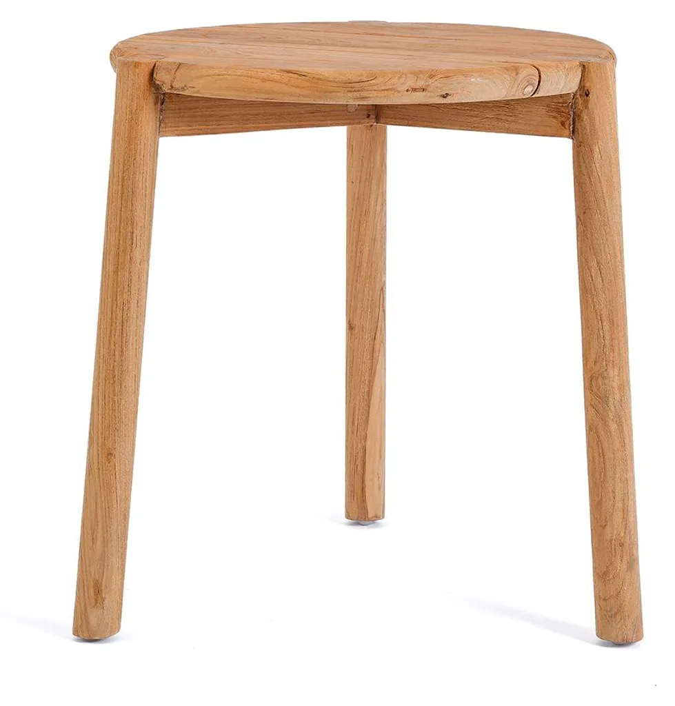 Table d’appoint bois de teck marron 47x47x50cm - Modèle Naturel Luberon