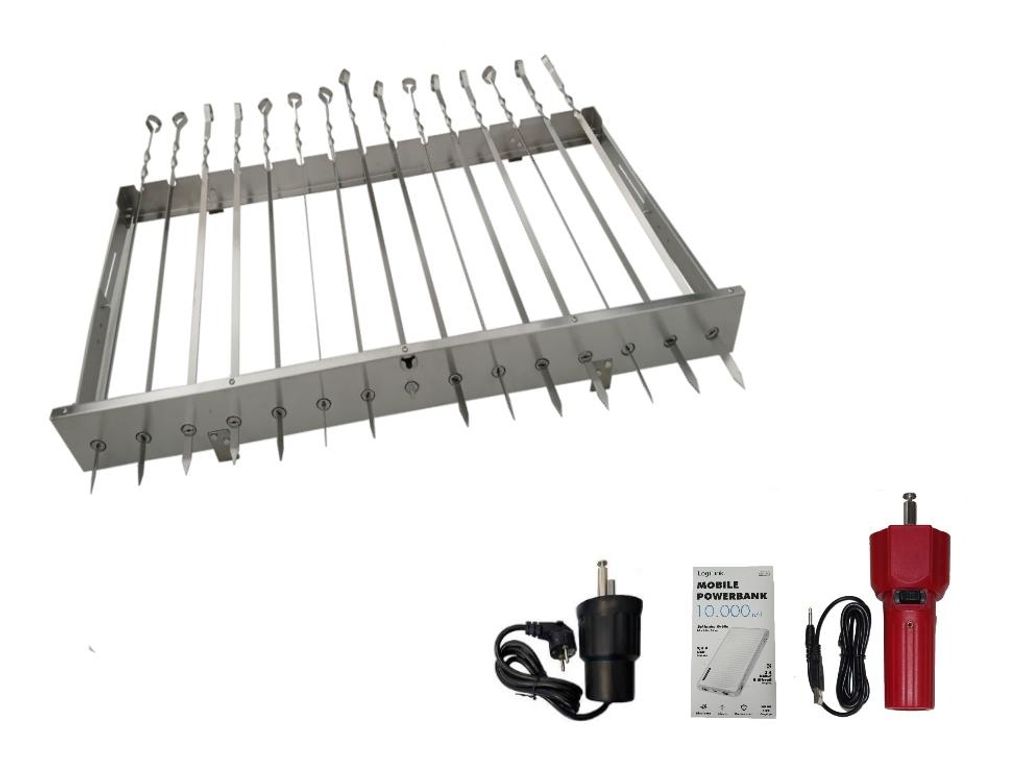 walexo Spießdreher (universell), incl. 15 Edelstahlspieße Produktbild 