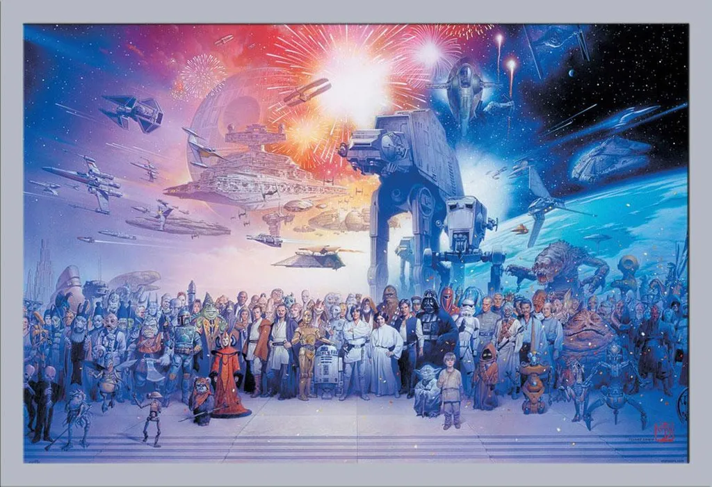 Poster Star Wars Legacy + Cornice Argento Shinsuke Maxi 61x91.5