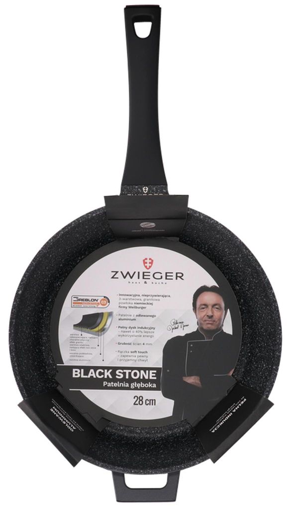 Zwieger Patelnia Głęboka 28Cm Black Stone - Granitowa, Zdjęcie produktu 