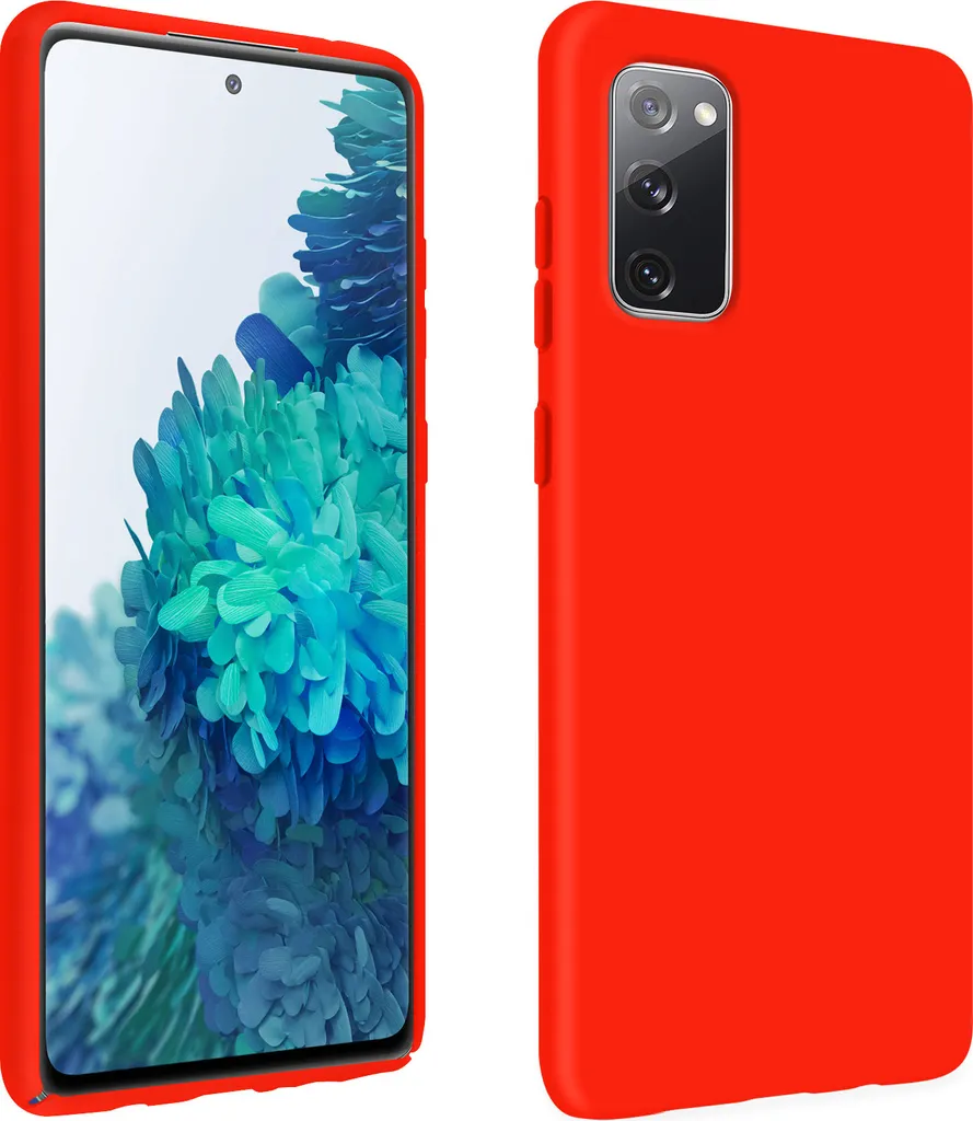 Custodia semirigida in silicone per Samsung Galaxy S20 FE, Soft Touch - Rosso