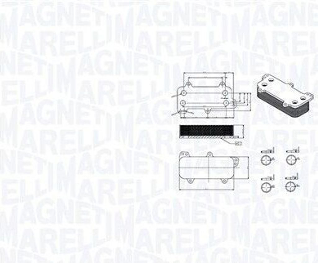 MAGNETI MARELLI 350300003700 Ölkühler Motoröl für VW Transporter V Bus (7HB, 7HJ, 7EB, 7EJ, 7EF, 7EG, 7HF, 7EC) Multivan V Transporter V Kasten...