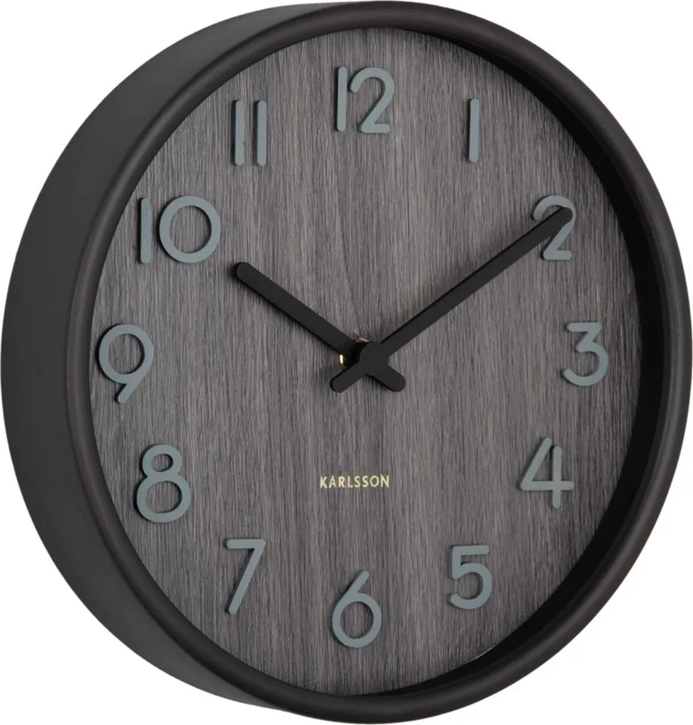 Karlsson Pure Small Noce: Orologio da Parete in Legno di Design 22cm