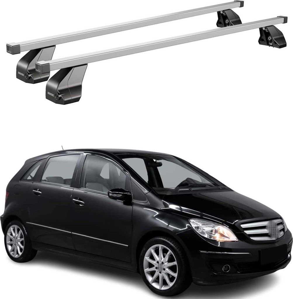Menabo Dachträger für Mercedes B Klasse W245 2005-2011 75kg Stahl Silber 2x