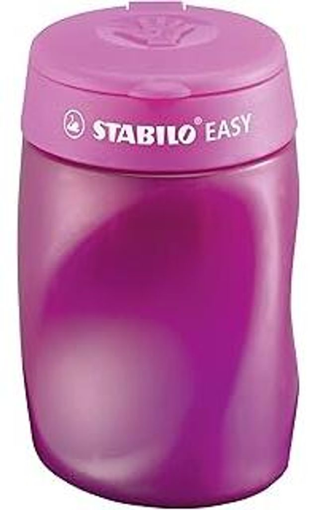 STABILO - Ergonomischer Dosen-Spitzer für Rechtshänder - EASYsharpener - 3 in 1 - pink