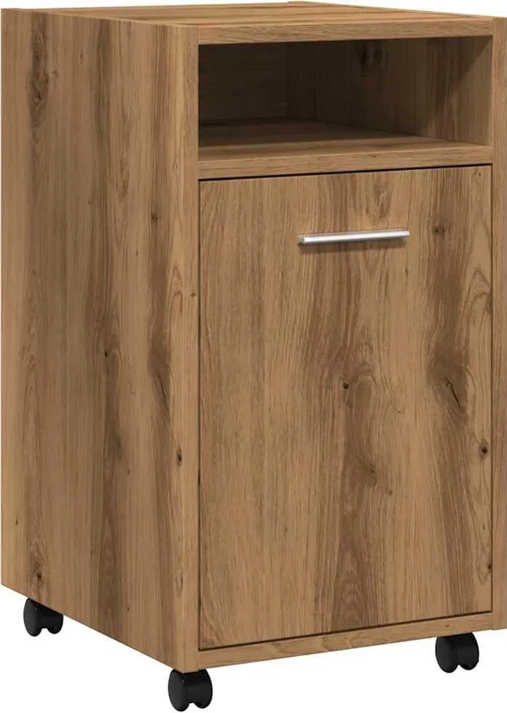 Mobiletto Ufficio SYFAX™ Rovere Artigianale 33x38x60 - Salvaspazio Design