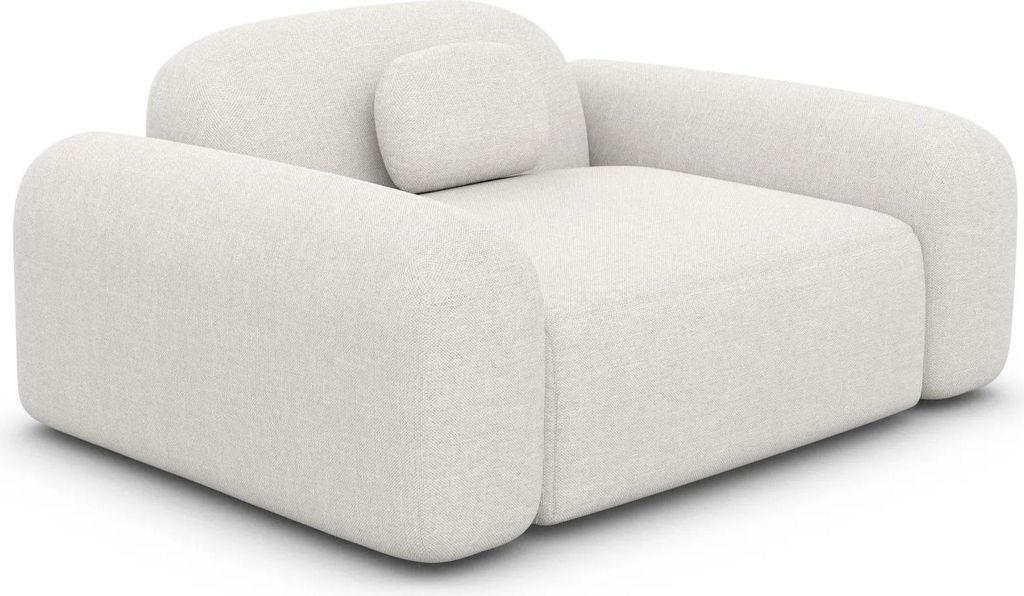 Strukturstoff Sessel Nuvia Weiß