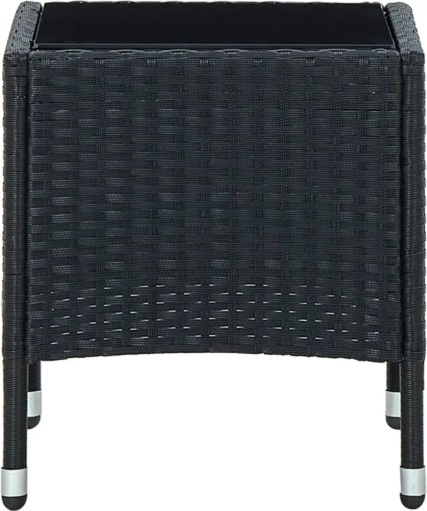 SYFAX™ Tavolino da Giardino Nero in Polyrattan 40x40x45cm - Offerta Online