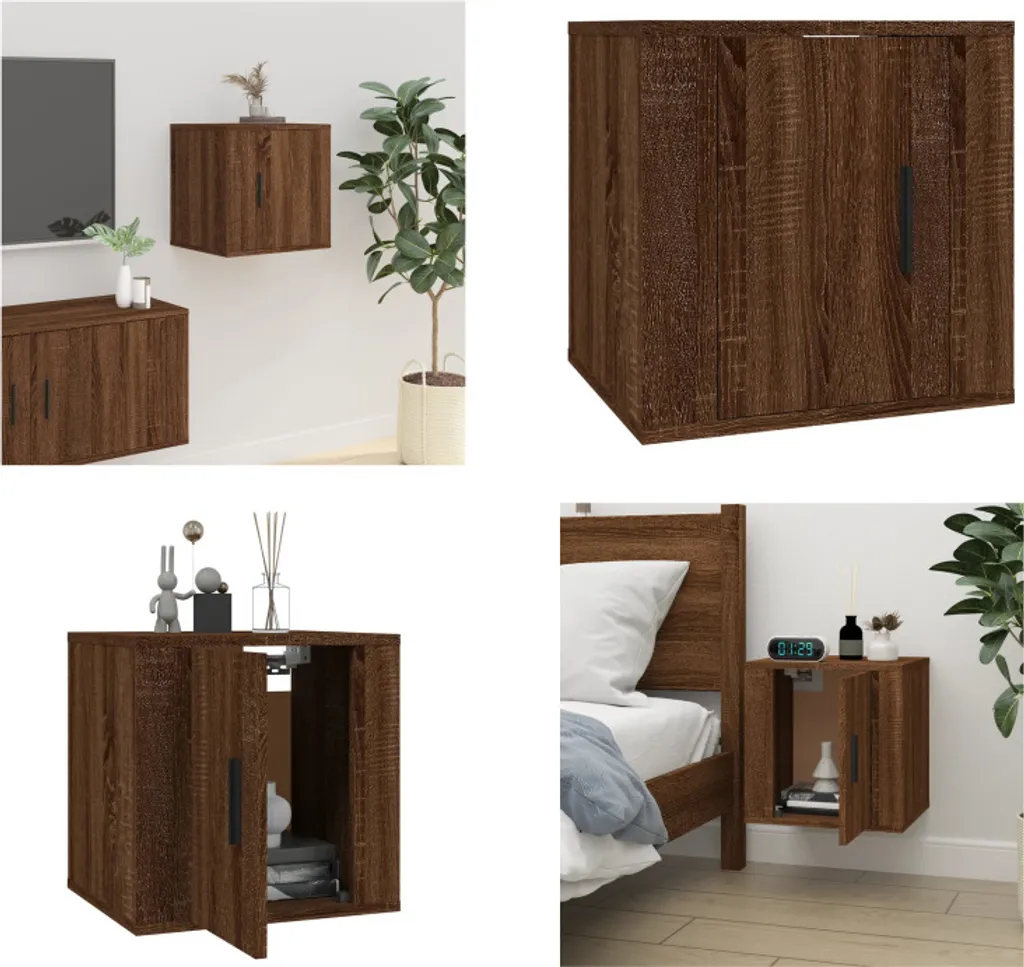Mobile TV da Parete Rovere Marrone 40x34,5x40 cm - vidaXL Design