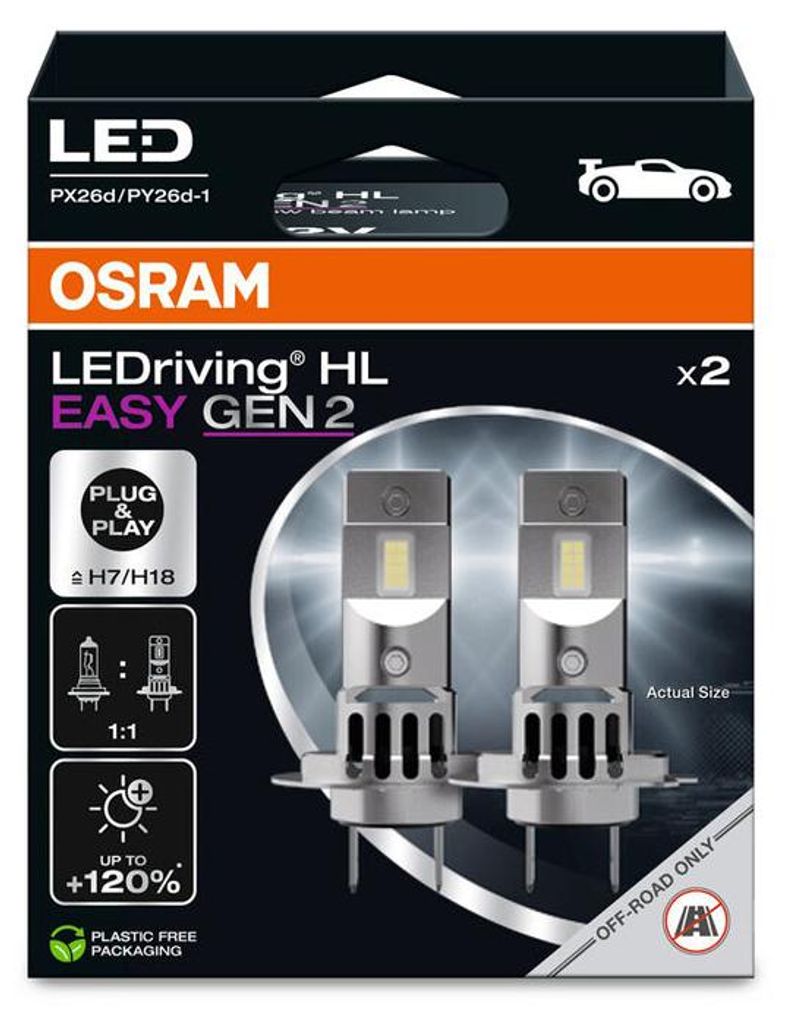 Glühlampe, Fernscheinwerfer OSRAM 64210DWESY2-2HB Produktbild 
