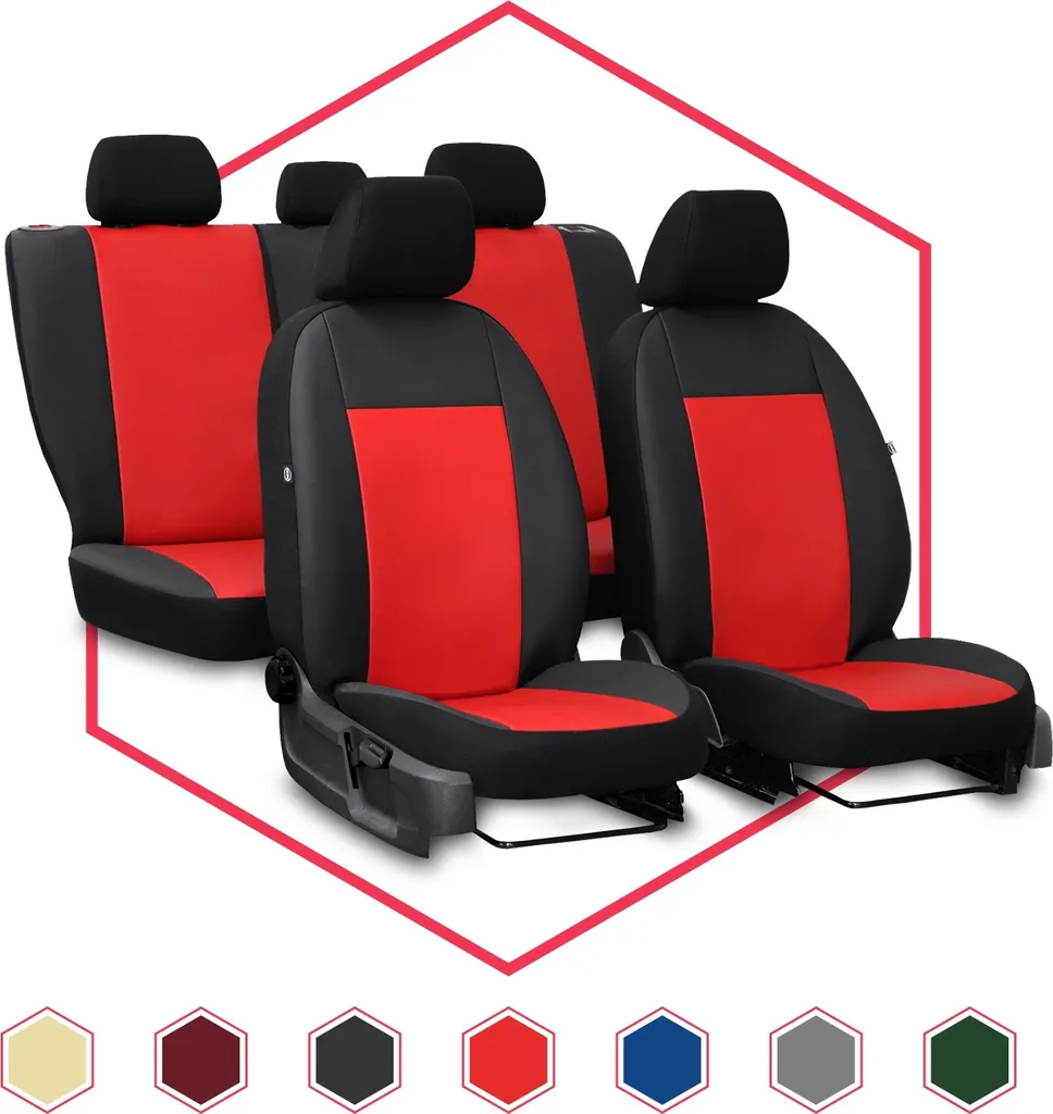 Coprisedili Hyundai Pony Rossi Universali Set 3 Pezzi | Protezione Auto
