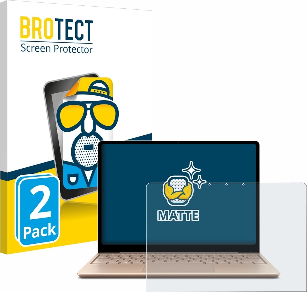 2x BROTECT Schutzfolie für Microsoft Surface Laptop Go 2 Business 12.4" Displayschutz Displayschutzfolie Folie Matt Entspiegelungsfolie