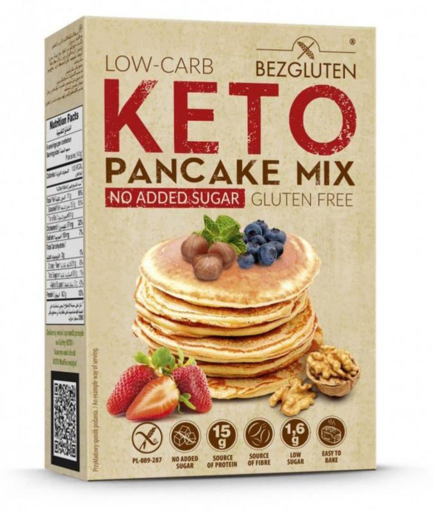 Bezgluten Pancake Mix Keto Glutenvrij (150 gr) Productafbeelding 