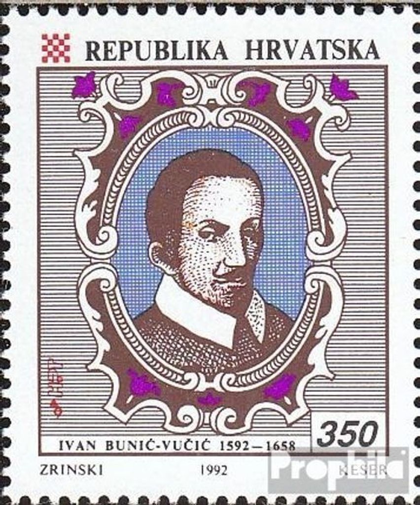 Briefmarken Kroatien 1992 Mi 222 (kompl.Ausg.) postfrisch Produktbild 