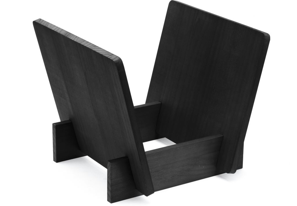 Dynavox LP-Ständer ST40, Aufbewahrungs-Box für Vinyl-Schallplatten aus Kiefernholz, für bis zu 40 LP's und Singles, schwarz