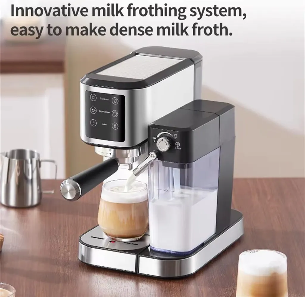 Cafetière espresso manuelle inox avec pompe 20 bars version EU