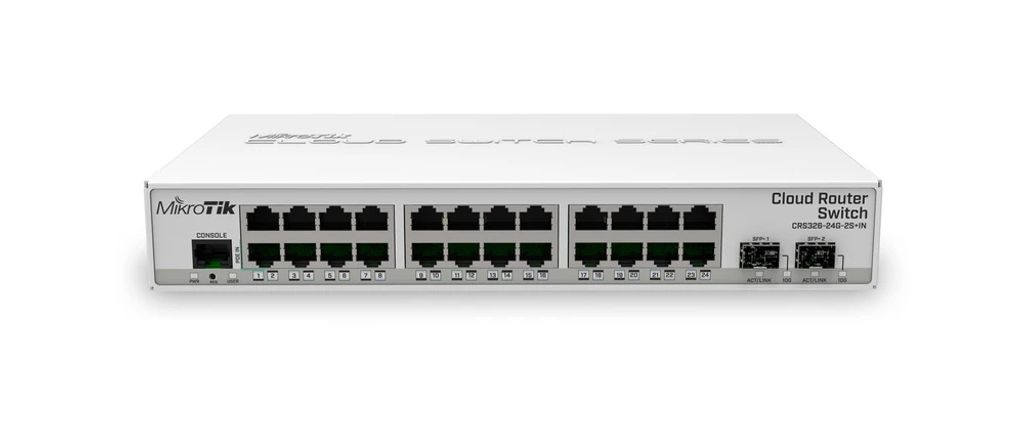 MikroTik CRS326-24G-2S+IN, Switch, 24x RJ45 1000Mb/s, 2x SFP+