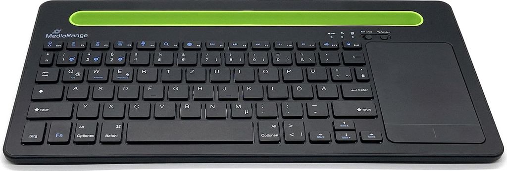 MediaRange Tastatur Wireless 78 Tasten Touchpad DE schwarz Image du produit 