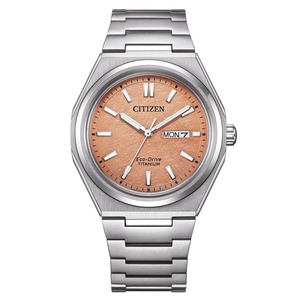 Citizen AW0130-85ZE Eco-Drive Herren-Solaruhr Titan Pfirsichfarben