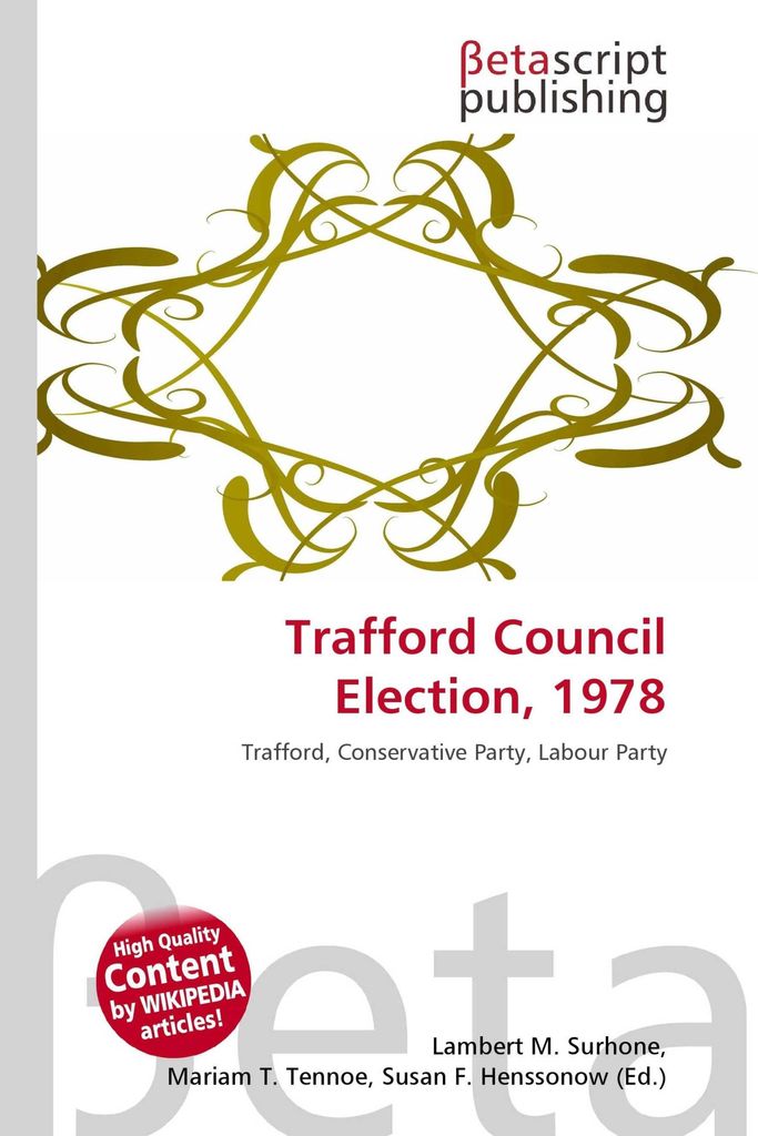 Trafford Council Election, 1978
