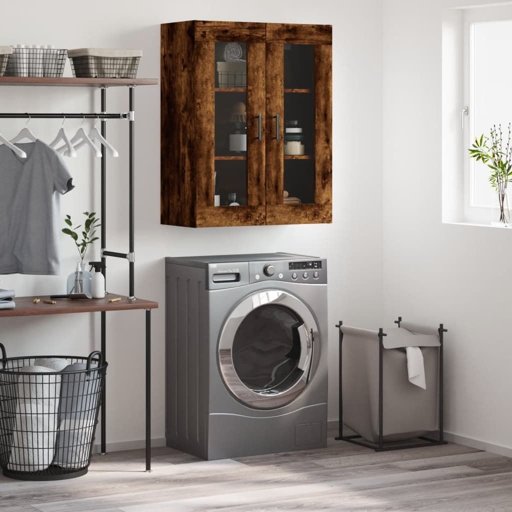 The Living Store Wandschrank Räuchereiche 69,5x34x90 cm