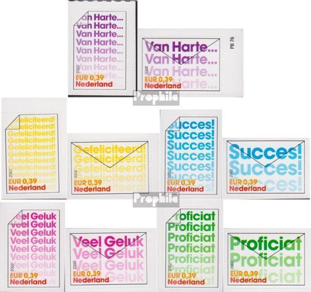 Briefmarken Niederlande 2002 Mi 1982-1991 (kompl.Ausg.) postfrisch Grußmarken