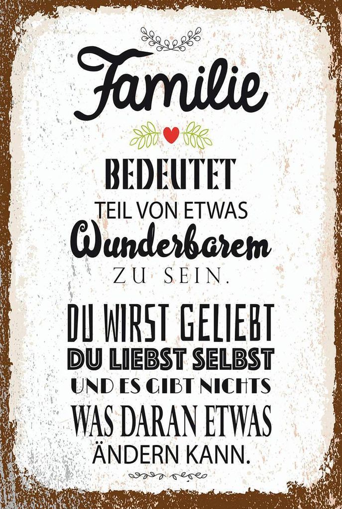 vianmo Holzschild 18x12 cm Familie Teil von etwas Produktbild 