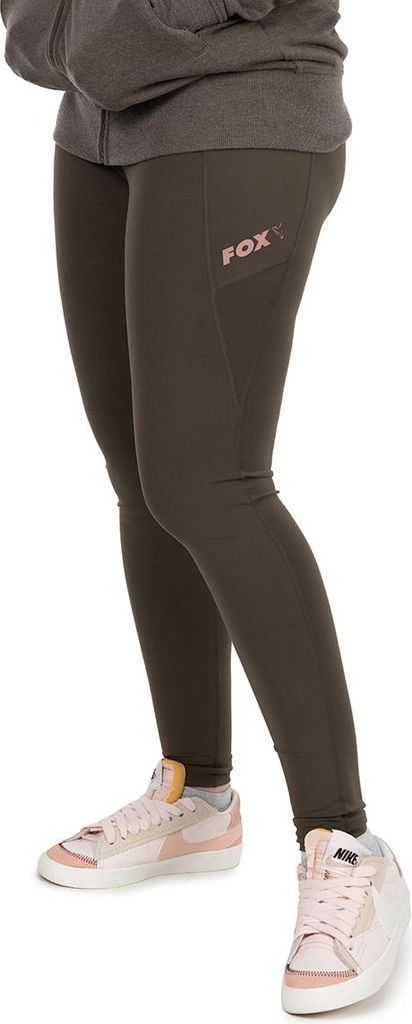 Fox Fishing Hose Womens Leggings Dusty Olive Marl/Mauve Fox XL