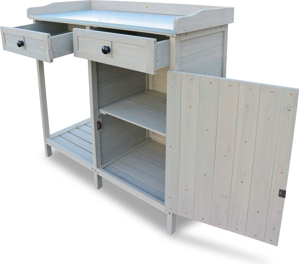 HABAU Pflanztisch mit Unterschrank und 2 Schubladen, 98 x